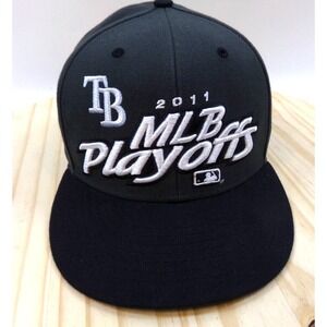 47 Brand Hat 2011 MLB Playoffs Tampa Bay Post Season Authentic Snap Back